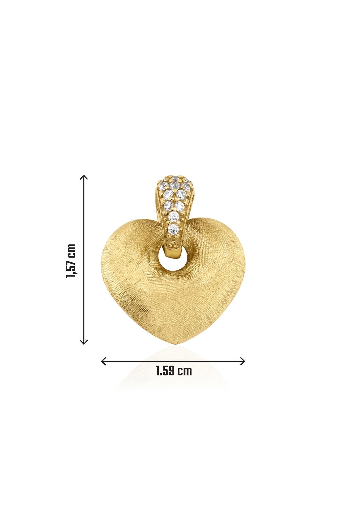 Pendente a forma di cuore incantevole da 14 ct-2