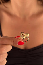 14ct Gold 3 Fashion Ball Statement Ring-2