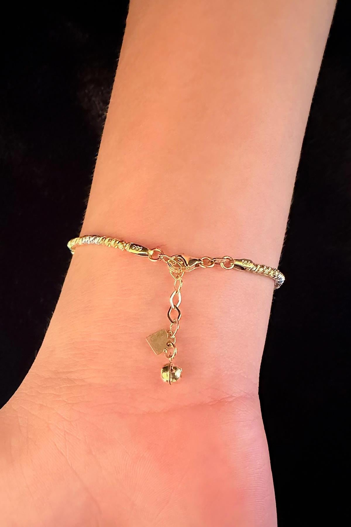 14ct Gold  Colored Beaded Dorica 3 Evil Eye Bracelet-1