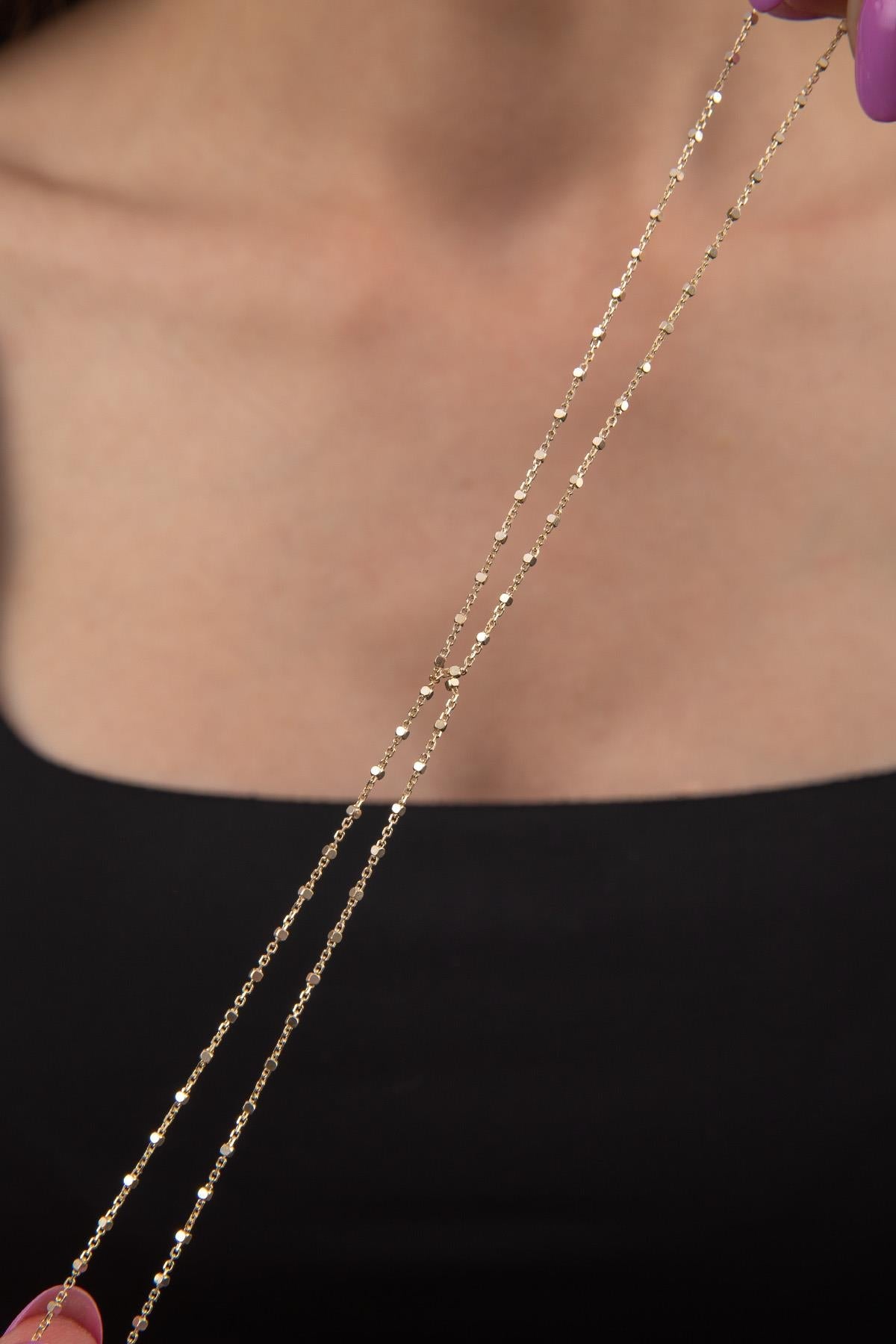 Catena a mano cubica in oro da 14 ct-3